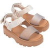 image:imagemini melissa Kick Off Platform Sandals for Kids  Chunky Platform Jelly Sandals for Girls Kids Summer Shoes Girls SandalsBeigeGlitter