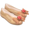 image:imagemini melissa Girls Sweet Love  Disney Princess Jelly Ballet Flat for Kids  Jelly Ballerina Shoes for Girls DisneyInspired Ballet FlatSnow White  Pearlish BeigeGold
