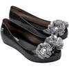 image:imagemini melissa Girls Ultragirl Springtime Kids Ballet FlatGlitter Black