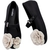 image:imagemini melissa Soft Ballerina Petals Flats with Strap for GirlsBlackBeige