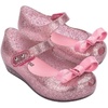 image:imagemini melissa Ultragirl Collection Mary Jane Flats for Toddlers and Babies  Comfortable amp Cute Peep Toe Jelly Flat Shoes with Transparent Upper and Small Bow for Little GirlsUltragirl Bow  Glitter Pink