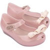 image:imagemini melissa Ultragirl Collection Mary Jane Flats for Toddlers and Babies  Comfortable amp Cute Peep Toe Jelly Flat Shoes with Transparent Upper and Small Bow for Little GirlsUltragirl Bow  Beige