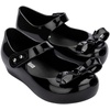 image:imagemini melissa Ultragirl Collection Mary Jane Flats for Toddlers and Babies  Comfortable amp Cute Peep Toe Jelly Flat Shoes with Transparent Upper and Small Bow for Little GirlsUltragirl Bow  Black