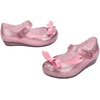 image:imagemini melissa Ultragirl Collection Mary Jane Flats for Toddlers and Babies  Comfortable amp Cute Peep Toe Jelly Flat Shoes with Transparent Upper and Small Bow for Little GirlsUltragirl Bow  Glitter Pink
