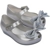 image:imagemini melissa Ultragirl Collection Mary Jane Flats for Toddlers and Babies  Comfortable amp Cute Peep Toe Jelly Flat Shoes with Transparent Upper and Small Bow for Little GirlsPearly Silver