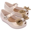 image:imagemini melissa Ultragirl Collection Mary Jane Flats for Toddlers and Babies  Comfortable amp Cute Peep Toe Jelly Flat Shoes with Transparent Upper and Small Bow for Little GirlsMilky BeigeBrown