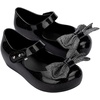 image:imagemini melissa Ultragirl Collection Mary Jane Flats for Toddlers and Babies  Comfortable amp Cute Peep Toe Jelly Flat Shoes with Transparent Upper and Small Bow for Little GirlsGlitter Black