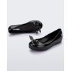 image:imagemini melissa Ultragirl with Bow Ballet Flats for Girls Comfortable amp Cute Peep Toe Jelly Flat Shoes with Transparent Upper and Small Bow for KidsBlack