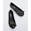image:imagemini melissa Ultragirl with Bow Ballet Flats for Girls Comfortable amp Cute Peep Toe Jelly Flat Shoes with Transparent Upper and Small Bow for KidsBlack