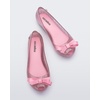 image:imagemini melissa Ultragirl with Bow Ballet Flats for Girls Comfortable amp Cute Peep Toe Jelly Flat Shoes with Transparent Upper and Small Bow for KidsGlitter Pink