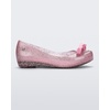 image:imagemini melissa Ultragirl with Bow Ballet Flats for Girls Comfortable amp Cute Peep Toe Jelly Flat Shoes with Transparent Upper and Small Bow for KidsGlitter Pink