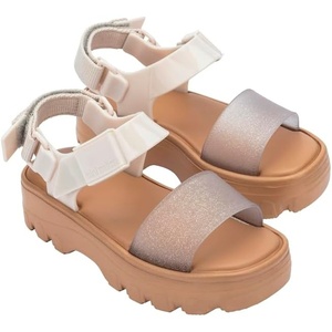 image:imagemini melissa Kick Off Platform Sandals for Kids  Chunky Platform Jelly Sandals for Girls Kids Summer Shoes Girls SandalsBeigeGlitter