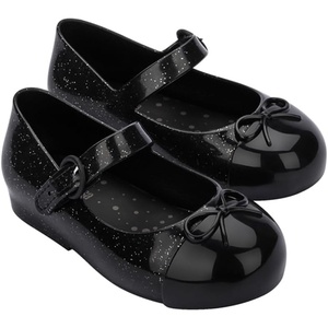 image:imagemini melissa Sweet Love Cap Toe Mary Jane Dress Shoes for Toddlers amp Little Kids  Jelly Flats for Girls with Cute Bow Toe Accent and Adjustable Straps Toddler Girl FlatsBlack