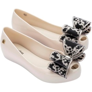 image:imagemini melissa Ultragirl Classic Bow Ballet Flats for KidsBeigeBlack