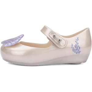 image:imagemini melissa Ultragirl Collection Mary Jane Flats for Toddlers and Babies  Comfortable amp Cute Peep Toe Jelly Flat Shoes with Transparent Upper and Small Bow for Little GirlsPearl WhiteBlue