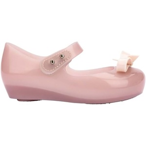 image:imagemini melissa Ultragirl Collection Mary Jane Flats for Toddlers and Babies  Comfortable amp Cute Peep Toe Jelly Flat Shoes with Transparent Upper and Small Bow for Little GirlsUltragirl Bow  Beige