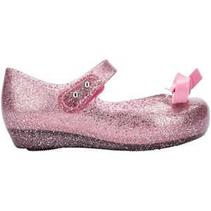 image:imagemini melissa Ultragirl Collection Mary Jane Flats for Toddlers and Babies  Comfortable amp Cute Peep Toe Jelly Flat Shoes with Transparent Upper and Small Bow for Little GirlsUltragirl Bow  Glitter Pink