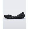 image:imageMelissa Campana Papel Flats for Women  Comfortable Stylish amp Flexible SlideOn ClosedToe Jelly Flat Shoes with Hollow Interwoven Cut Out DesignBlack Glitter