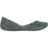 image:imageMelissa Campana Papel Flats for Women  Comfortable Stylish amp Flexible SlideOn ClosedToe Jelly Flat Shoes with Hollow Interwoven Cut Out DesignGlitter Green