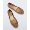 image:imageMelissa Campana Papel Flats for Women  Comfortable Stylish amp Flexible SlideOn ClosedToe Jelly Flat Shoes with Hollow Interwoven Cut Out DesignMetallic Gold