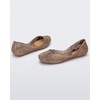 image:imageMelissa Campana Papel Flats for Women  Comfortable Stylish amp Flexible SlideOn ClosedToe Jelly Flat Shoes with Hollow Interwoven Cut Out DesignMetallic Gold