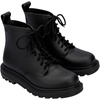 image:imageMelissa Coturno Soft Womens Jelly Combat Boot  Flexible Soft and Comfortable Laceup Jelly Combat Boots with Trendy Rugged Lug Sole Black 10