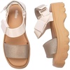 image:imageMelissa Kick Off Platform Sandals for Women  Super Soft and Flexible Vegan Chunky Platform Sandal with Adjustable Straps and Open Toe DesignBeigeGlitter