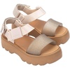 image:imageMelissa Kick Off Platform Sandals for Women  Super Soft and Flexible Vegan Chunky Platform Sandal with Adjustable Straps and Open Toe DesignBeigeGlitter