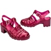image:imageMelissa Possession Heel Fashion Sandals for Women  Iconic Fisherman Style with Medium Block Heel  Adjustable Buckle for Comfort  100 PVC UpperInsoleSole  Bubblegum ScentGlitter Pink