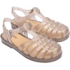 image:imageMelissa Possession Jelly Sandals for Women  The Original Jelly Shoes Fishermans Sandals with Adjustable Strap and Side BuckleBeige Silver Glitter