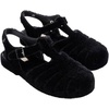 image:imageMelissa Possession Jelly Sandals for Women  The Original Jelly Shoes Fishermans Sandals with Adjustable Strap and Side BuckleFlocked Black