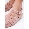 image:imageMelissa Possession Jelly Sandals for Women  The Original Jelly Shoes Fishermans Sandals with Adjustable Strap and Side BuckleFlocked Pink