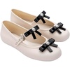 image:imageMelissa Soft Ballerina  Seasonless Flats for Women  Classic Ballet Flat Style with Adjustable Strap  LightasAir PVC Construction  Soft Foam Insole  Bubblegum ScentBow  BeigeBlack