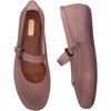 image:imageMelissa Soft Ballerina  Seasonless Flats for Women  Classic Ballet Flat Style with Adjustable Strap  LightasAir PVC Construction  Soft Foam Insole  Bubblegum ScentClear Brown