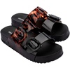 image:imagemini melissa Cozy Jelly Slides for Kids  Slipon Jelly Shoes Slip On Sandals for Girls Open Toe Summer Shoes AdjustableBlackTortoiseshell
