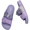 image:imagemini melissa Cozy Jelly Slides for Kids  Slipon Jelly Shoes Slip On Sandals for Girls Open Toe Summer Shoes AdjustableLilacGlitter