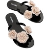 image:imagemini melissa Harmonic Collection Girls Flip Flops  Kids Slip On Sandals Jelly ShoesHarmonic Springtime  BlackBeige