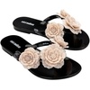 image:imagemini melissa Harmonic Collection Girls Flip Flops  Kids Slip On Sandals Jelly ShoesHarmonic Springtime  BlackBeige