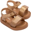 image:imagemini melissa Jump Sandals for Babies amp Toddlers  Papete Jelly Sandal wVelcro Fastener Comfy Sandals for Toddler GirlsBeigeGold