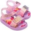 image:imagemini melissa Jump Sandals for Babies amp Toddlers  Papete Jelly Sandal wVelcro Fastener Comfy Sandals for Toddler GirlsLilacGlitter Lilac