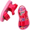 image:imagemini melissa Jump Sandals for Babies amp Toddlers  Papete Jelly Sandal wVelcro Fastener Comfy Sandals for Toddler GirlsPinkPearly Red