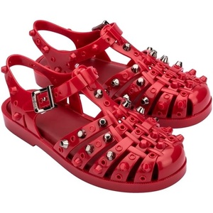 image:imageMelissa Possession Jelly Sandals for Women  The Original Jelly Shoes Fishermans Sandals with Adjustable Strap and Side BuckleStuds  Red