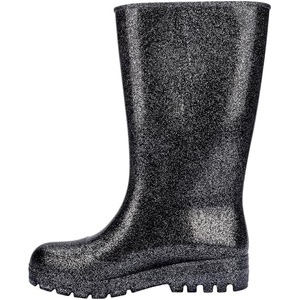 image:imageMelissa Welly Jelly Boot for Women  MidCalf Waterproof Jelly Rain Boot for Women Soft and Flexible Trendy Rain Boots with Treaded Rubber Sole VeganBlackGlitter Silver