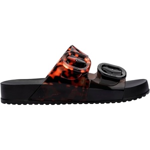 image:imagemini melissa Cozy Jelly Slides for Kids  Slipon Jelly Shoes Slip On Sandals for Girls Open Toe Summer Shoes AdjustableBlackTortoiseshell