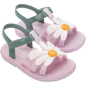 image:imagemini melissa Hip Bloomy Sandal for Toddlers and Little KidsMetallic PinkGreen