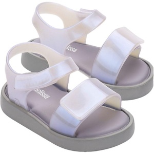 image:imagemini melissa Jump Sandals for Babies amp Toddlers  Papete Jelly Sandal wVelcro Fastener Comfy Sandals for Toddler GirlsGreyPearl Blue