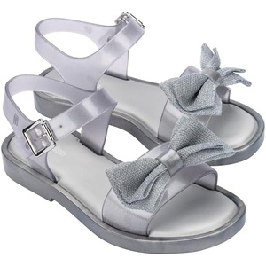image:imagemini melissa Mar Girls Sandals  Bubble Jelly Sandal Summer Sandals for Girls Adjustable Ankle Strap Kids Jelly ShoesPearlish SilverSilver