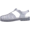 image:imagemini melissa Possession Jelly Fisherman Sandal for Toddler and Kids  Iconic Fisherman Jelly Sandal for Toddlers amp Girls Adjustable Buckle Waterproof Bubblegum Scent Play amp Dress ShoesGlitter Clear Silver