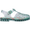 image:imagemini melissa Possession Jelly Fisherman Sandal for Toddler and Kids  Iconic Fisherman Jelly Sandal for Toddlers amp Girls Adjustable Buckle Waterproof Bubblegum Scent Play amp Dress ShoesShiny Elements  Glitter Green