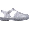 image:imagemini melissa Possession Jelly Fisherman Sandal for Toddler and Kids  Iconic Fisherman Jelly Sandal for Toddlers amp Girls Adjustable Buckle Waterproof Bubblegum Scent Play amp Dress ShoesGlitter Clear Silver
